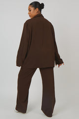 CURVE DAD TROUSERS CHOCOLATE