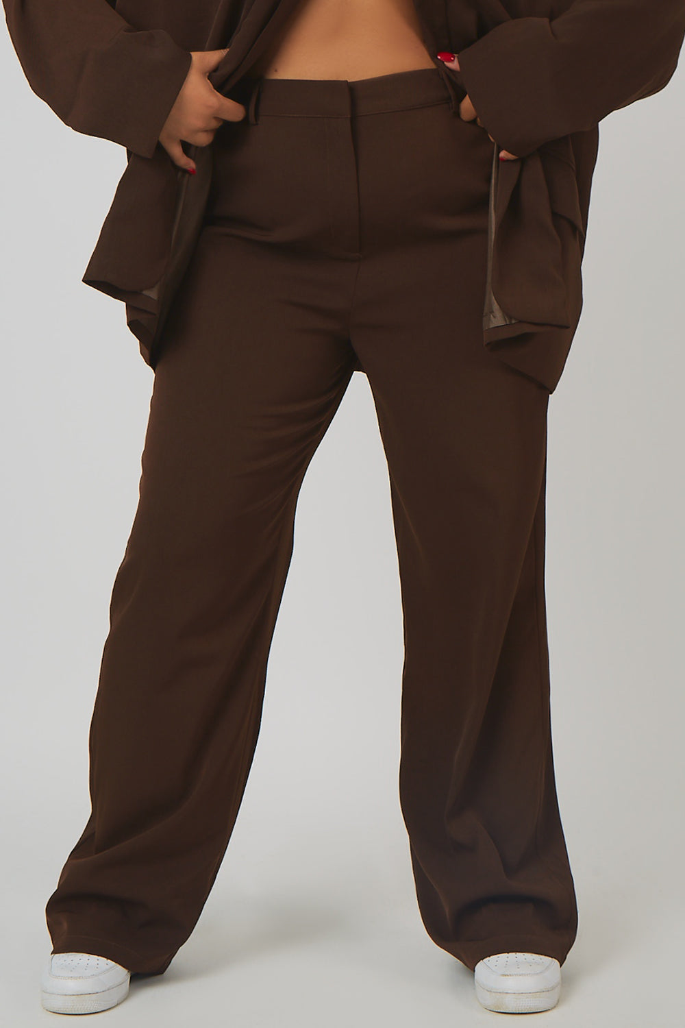 CURVE DAD TROUSERS CHOCOLATE