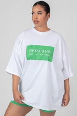 CURVE OVERSIZED BRISBANE T SHIRT WHITE