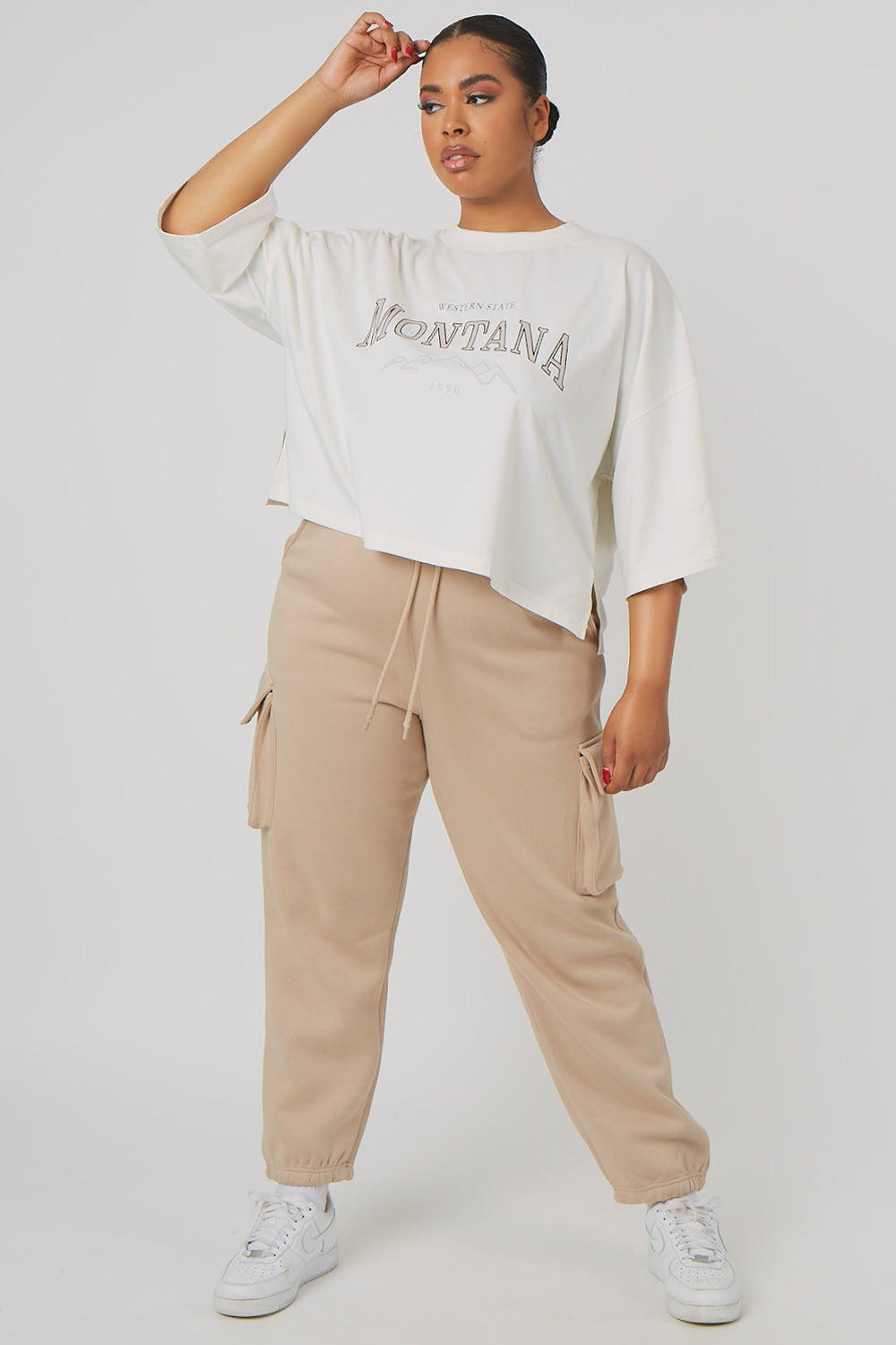 CURVE CARGO JOGGERS LIGHT TAUPE