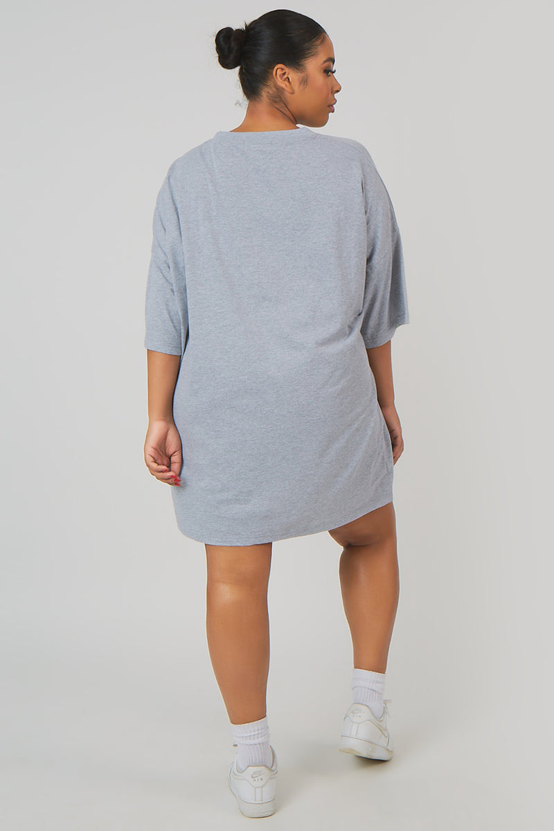 CURVE MONTREUX T SHIRT DRESS GREY