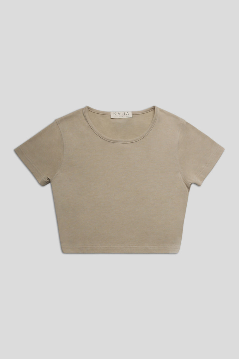 FITTED T-SHIRT STONE