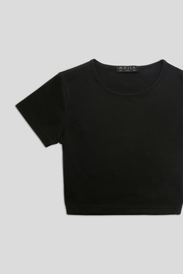 FITTED T-SHIRT BLACK