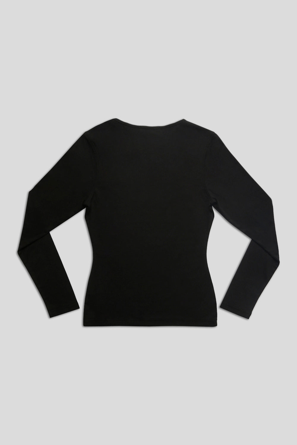 FITTED LONG SLEEVE T-SHIRT BLACK