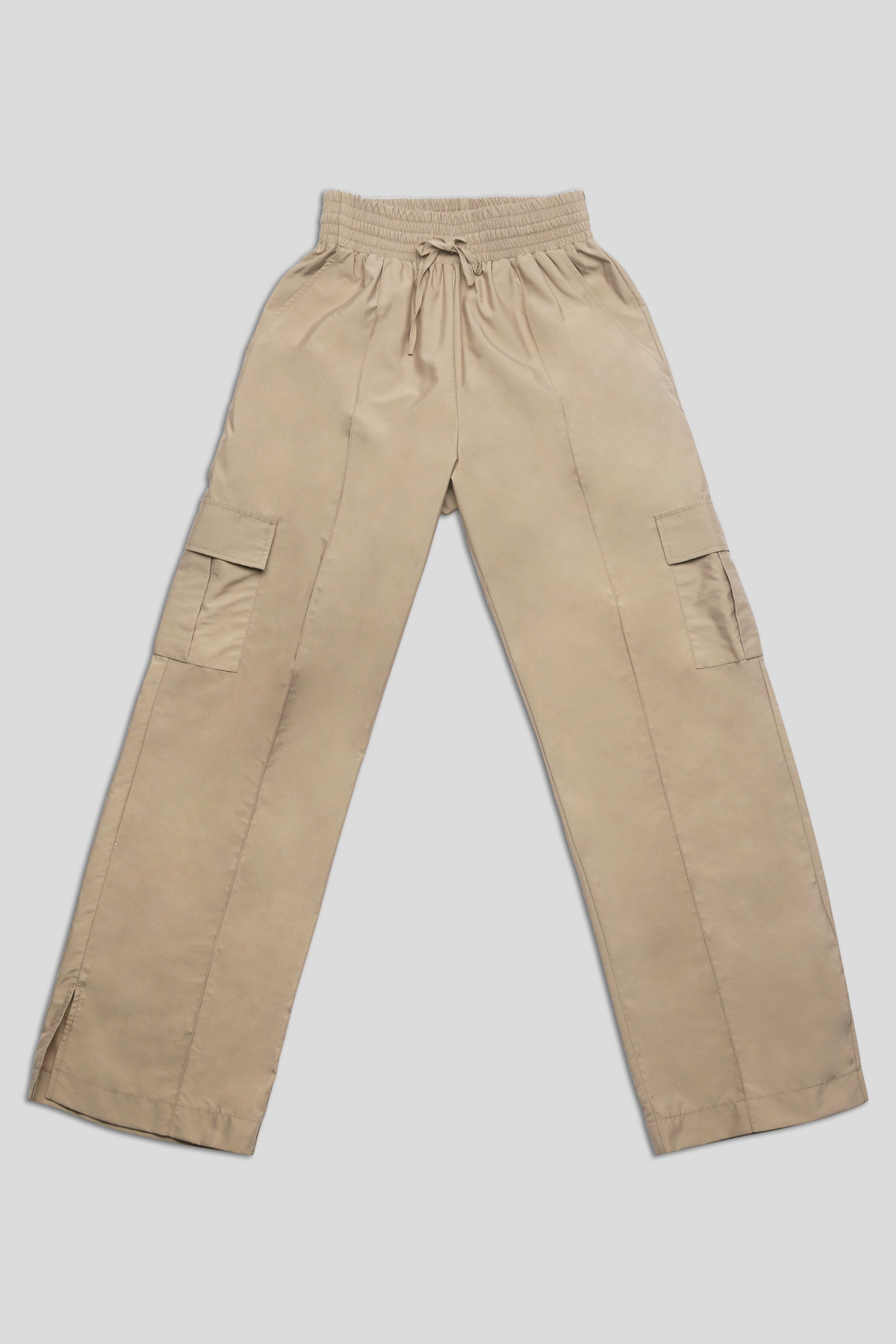 SPLIT HEM CARGO TROUSERS STONE