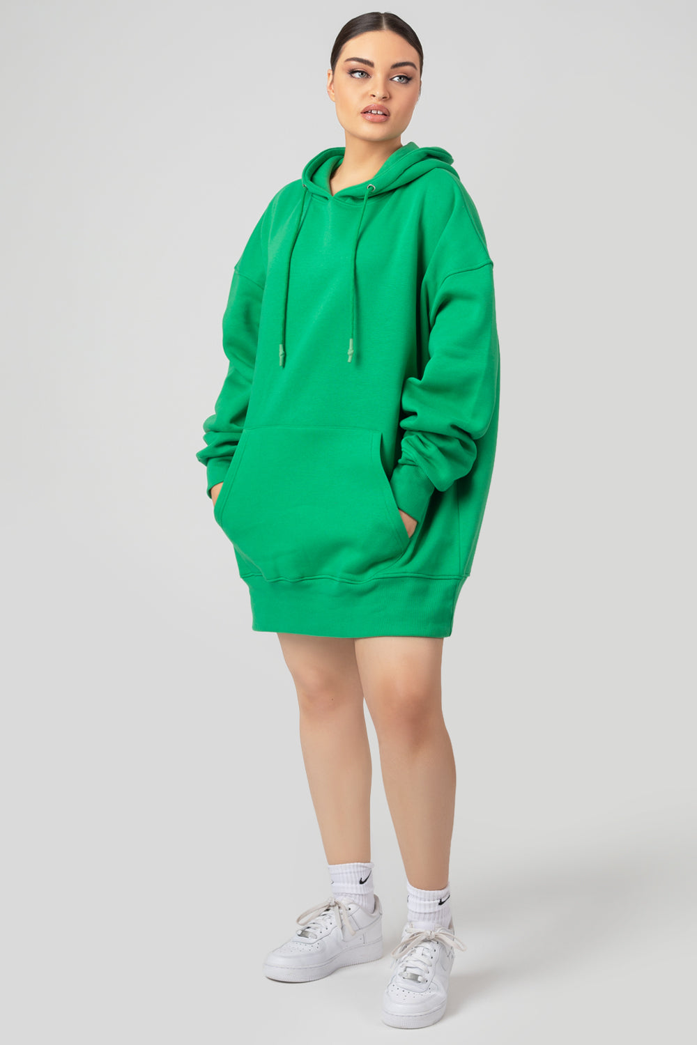 OVERSIZED SWEAT HOODIE GREEN