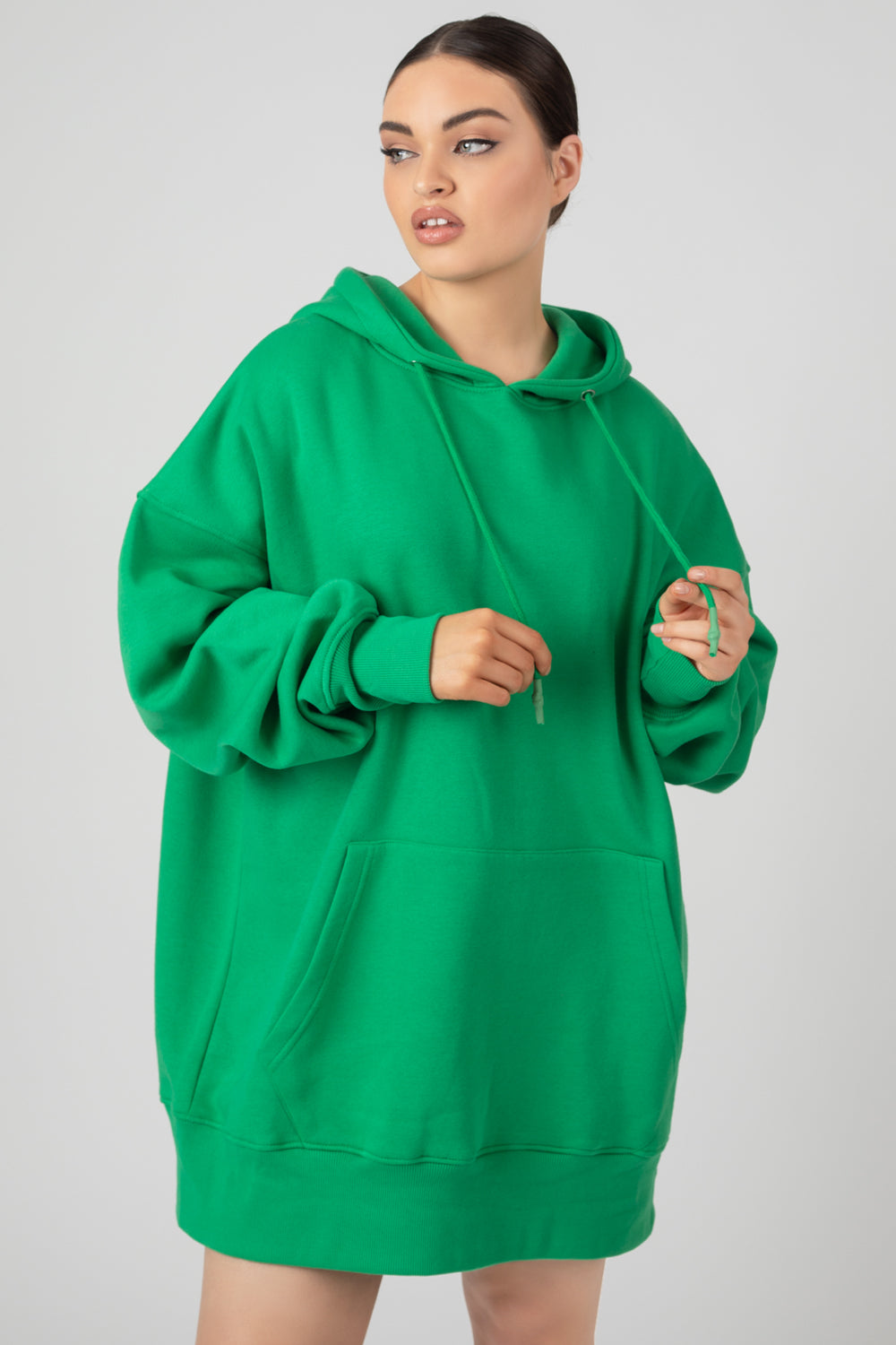 OVERSIZED SWEAT HOODIE GREEN