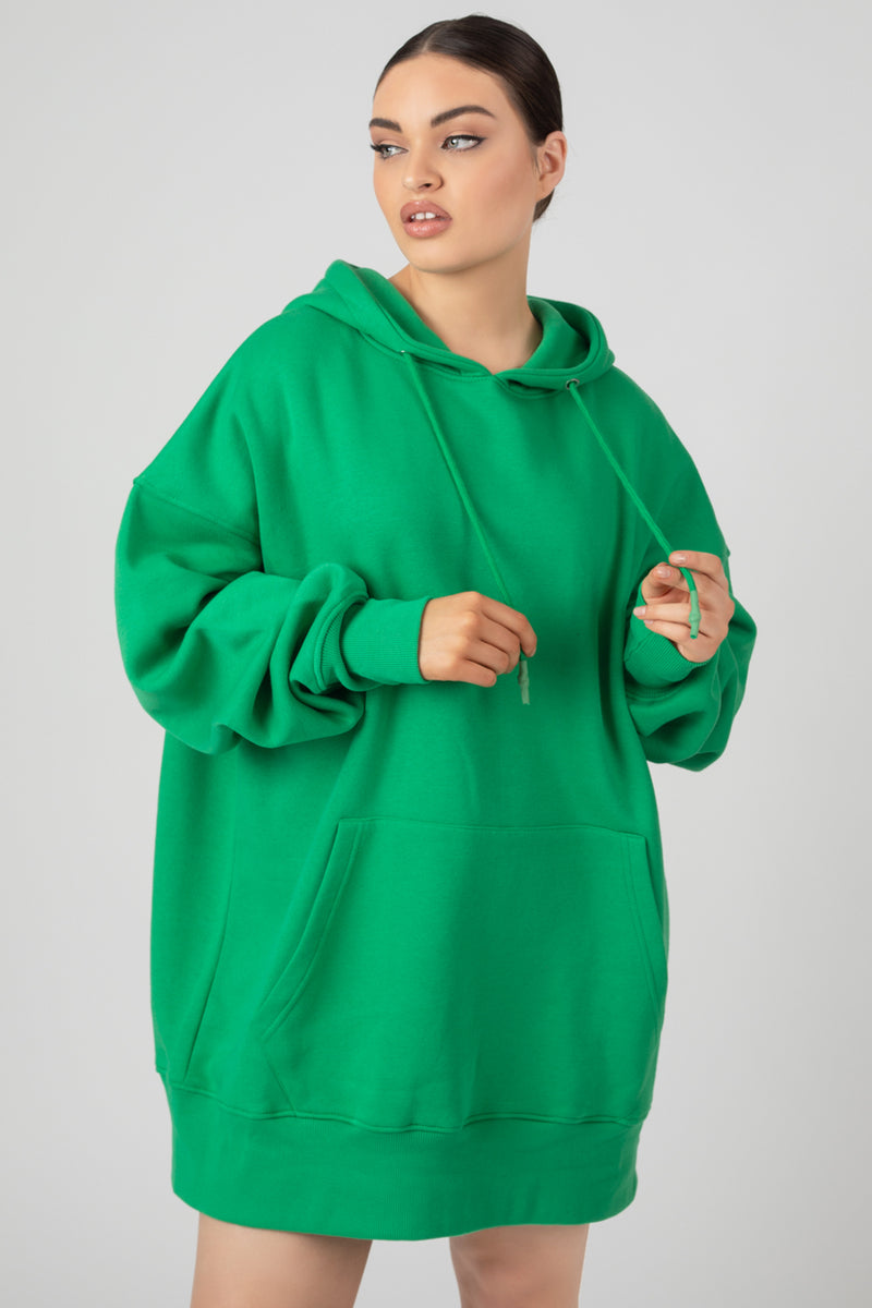 OVERSIZED SWEAT HOODIE GREEN