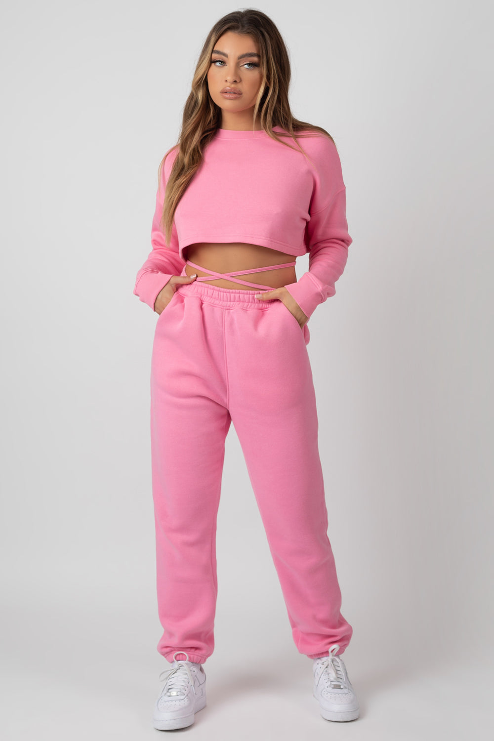 OVERSIZED FIT STRAPPY 90S JOGGERS PINK