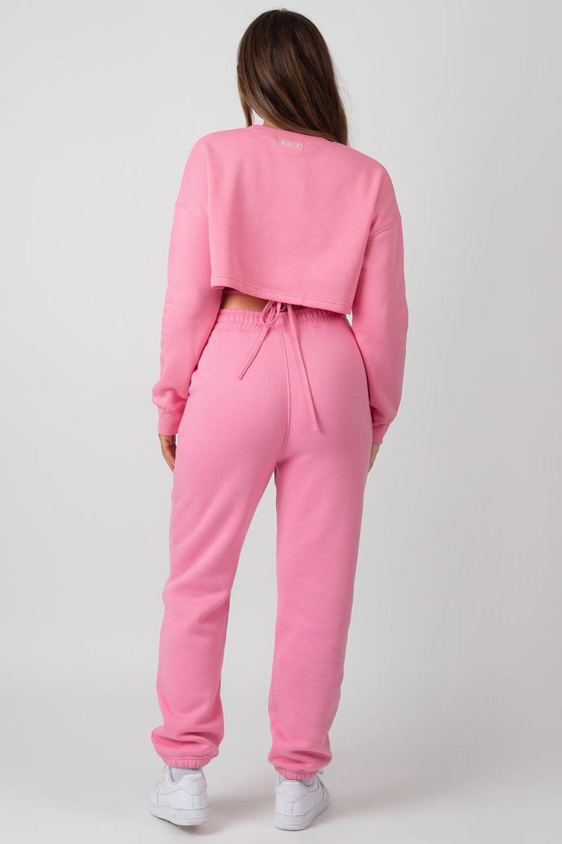 OVERSIZED FIT STRAPPY 90S JOGGERS PINK