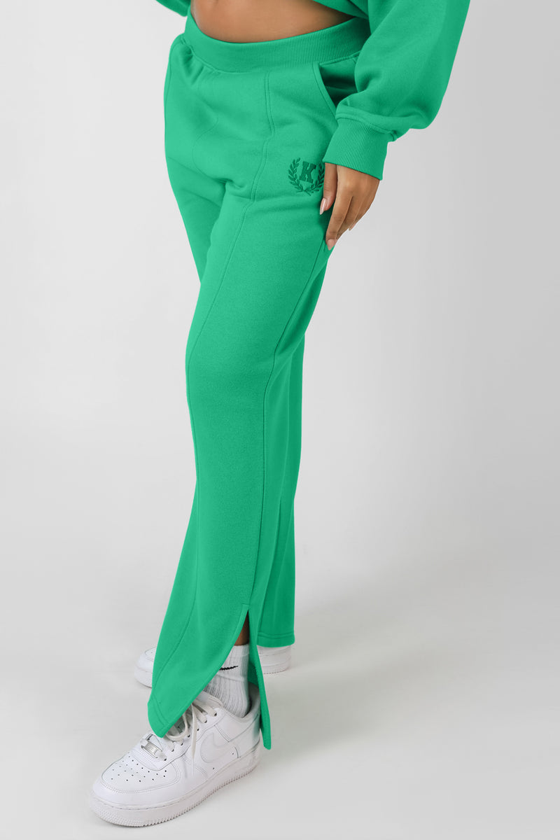TONAL KAIIA EMBROIDERED JOGGERS GREEN
