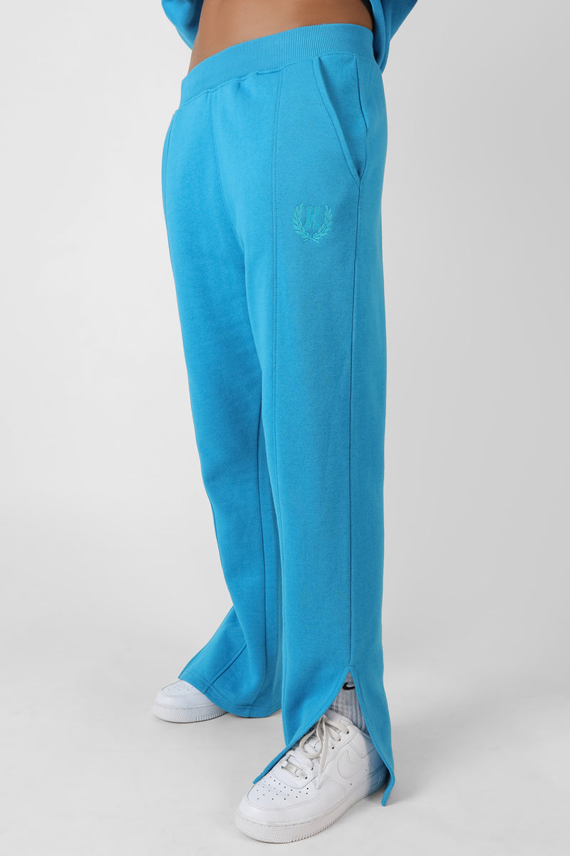 KAIIA TONAL EMBROIDERED JOGGERS BLUE