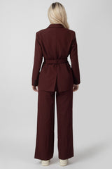 BELTED BOXY BLAZER PORT