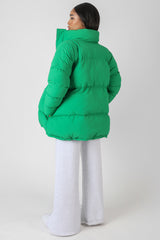 PADDED TRAPEZE PUFFER GREEN