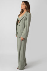 PREMIUM OBI BELT BLAZER SAGE