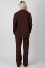 OVERSIZED DAD BLAZER CHOCOLATE