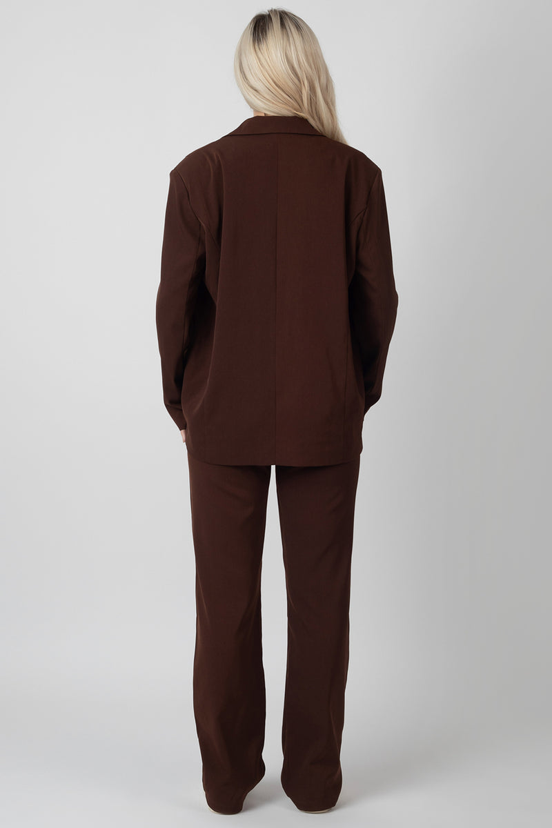 OVERSIZED DAD BLAZER CHOCOLATE