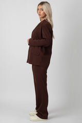 OVERSIZED DAD BLAZER CHOCOLATE