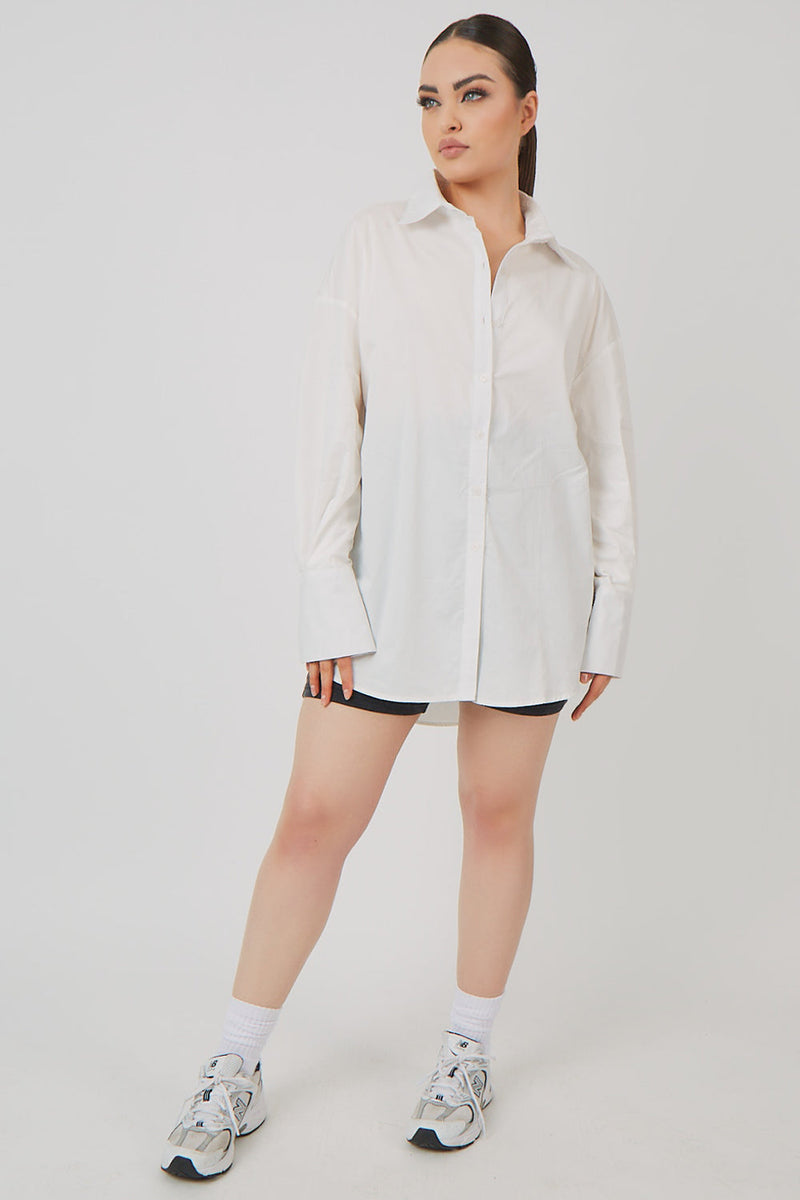 Oversized Poplin Shirt White