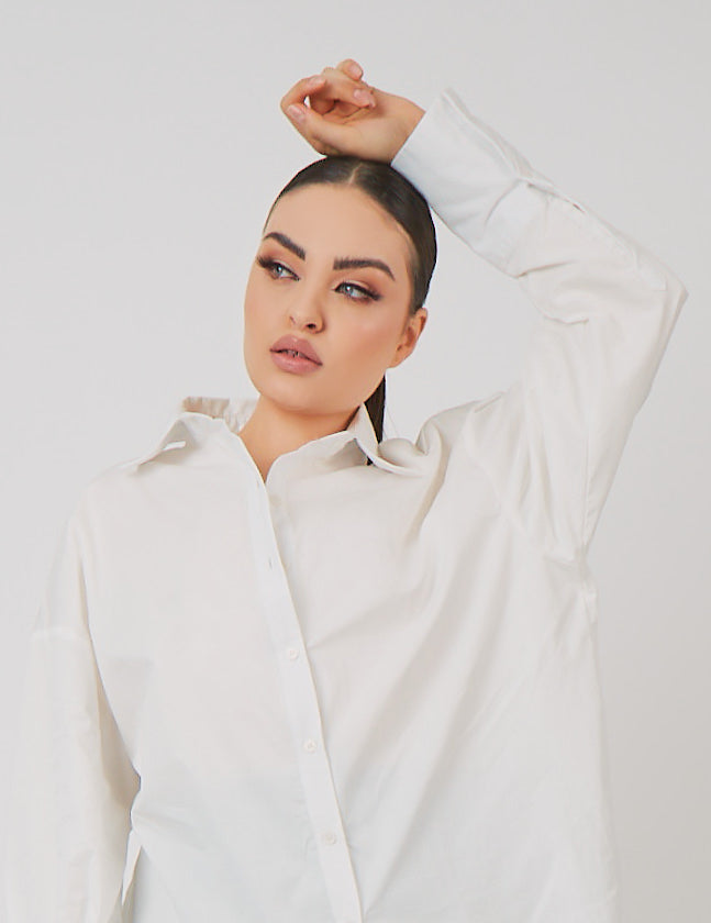 Oversized Poplin Shirt White