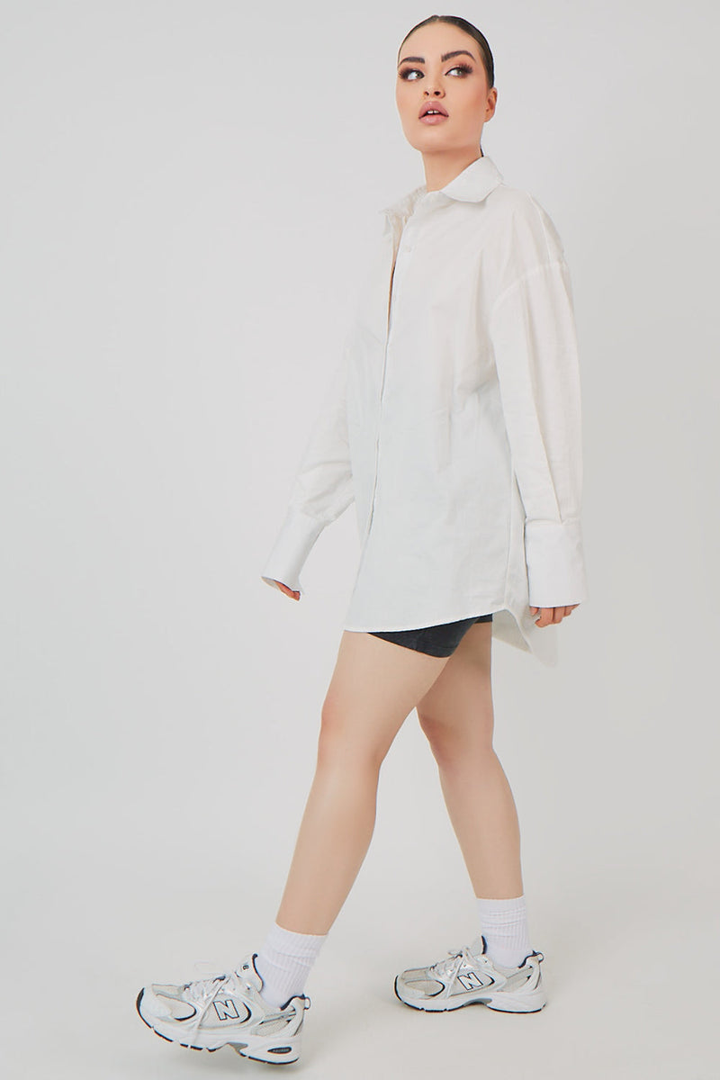 Oversized Poplin Shirt White