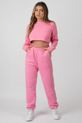 OVERSIZED CROPPED SWEAT PINK