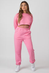 OVERSIZED CROPPED SWEAT PINK