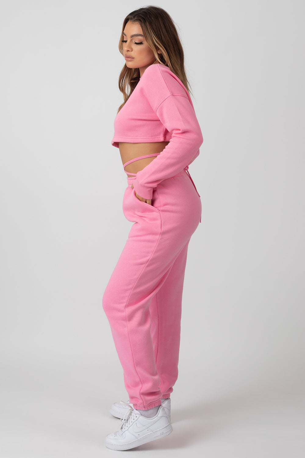 OVERSIZED CROPPED SWEAT PINK