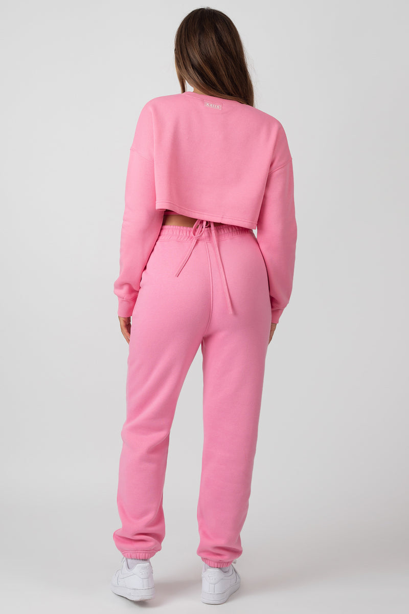 OVERSIZED CROPPED SWEAT PINK