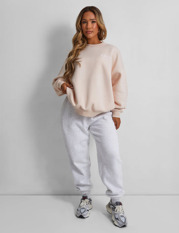 Kaiia Design Oversized Sweatshirt Pale Pink