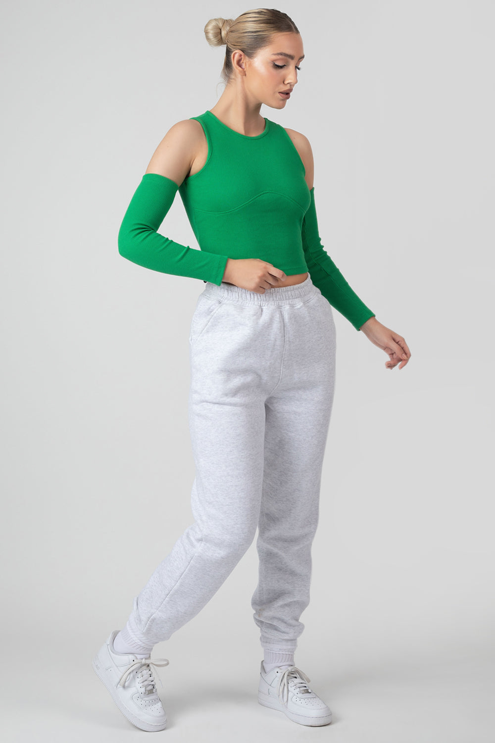 ARM WARMER UNDERBUST TOP GREEN