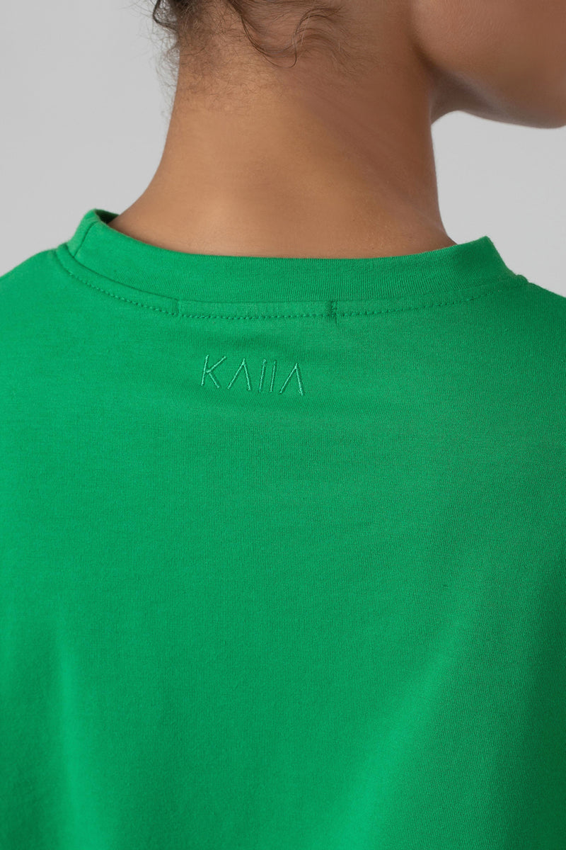 LONG SLEEVE OVERSIZED T SHIRT GREEN