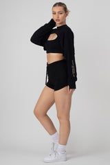 LAYERED CROPPED T-SHIRT BLACK