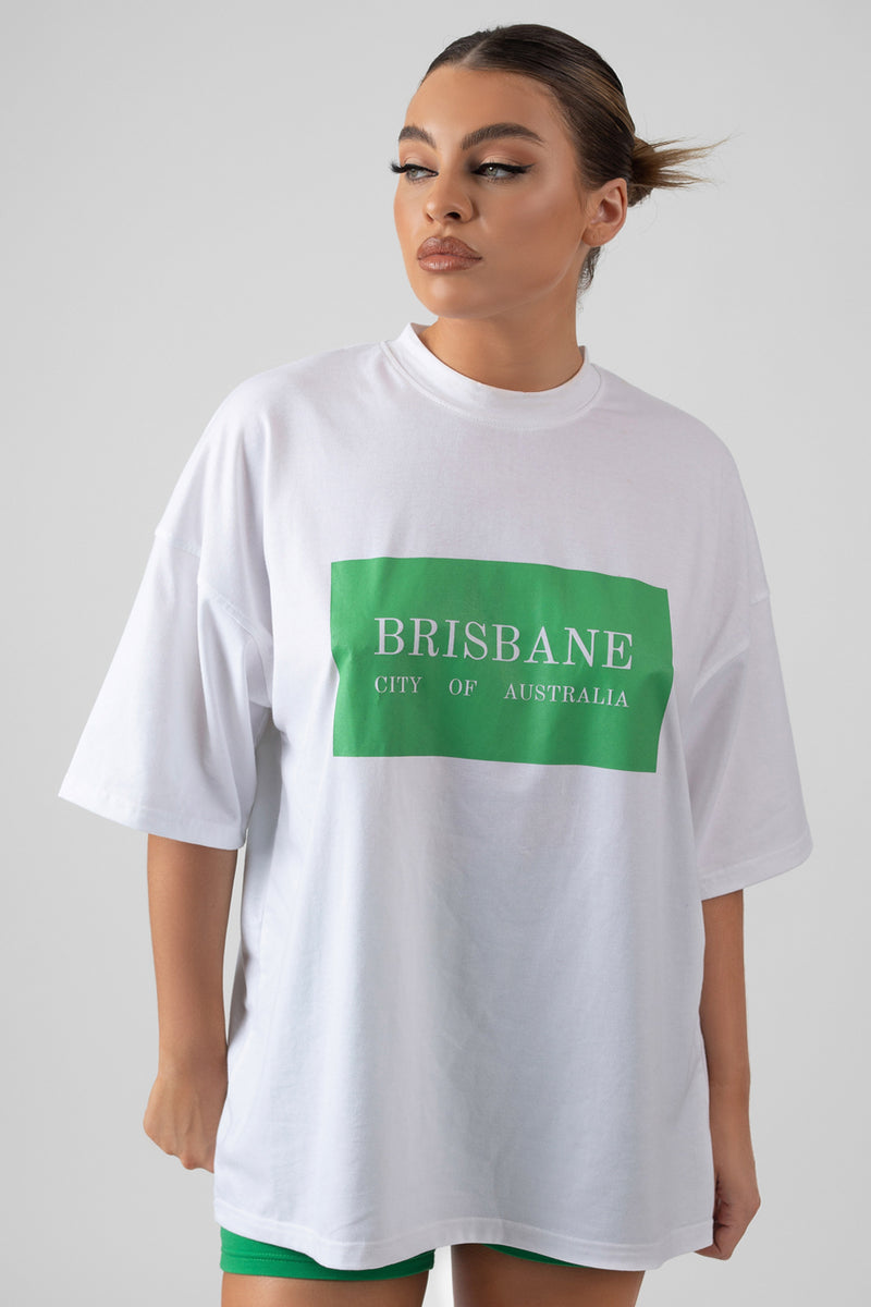OVERSIZED BRISBANE T SHIRT WHITE