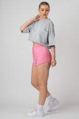 BOXY CROPPED GRAPHIC T-SHIRT ACID WASH