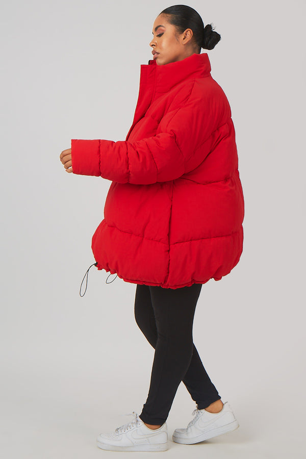 CURVE PADDED TRAPEZE PUFFER RED