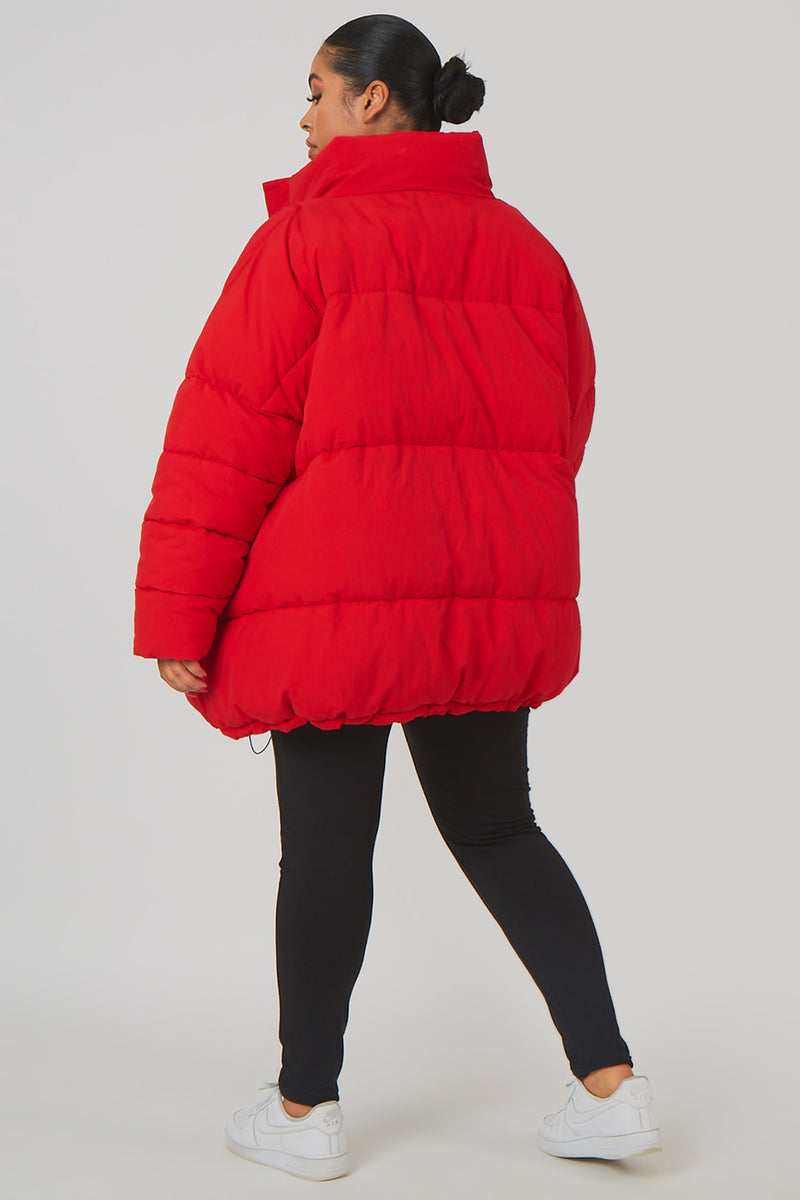 CURVE PADDED TRAPEZE PUFFER RED