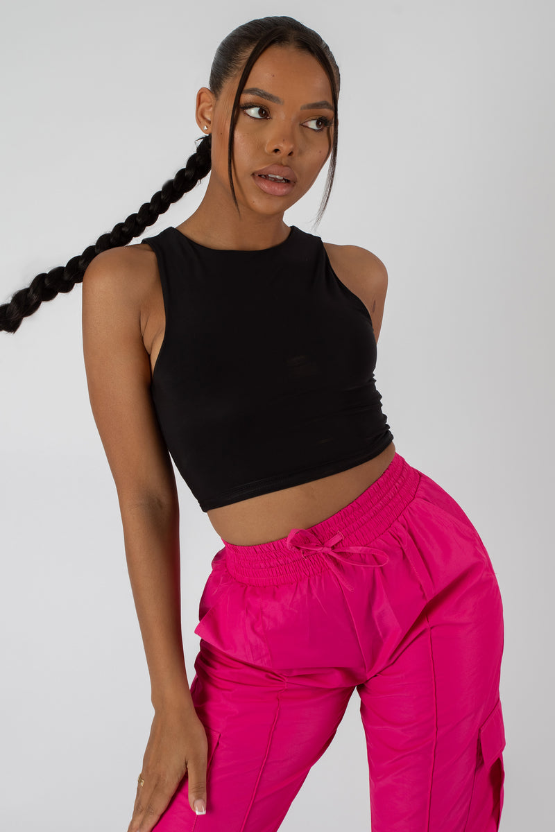 SLINKY RACER TOP BLACK