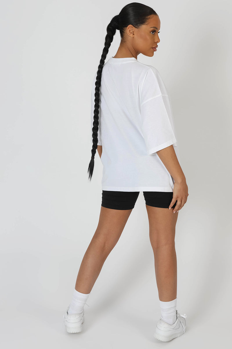 OVERSIZED FIT QR DETAIL T-SHIRT WHITE