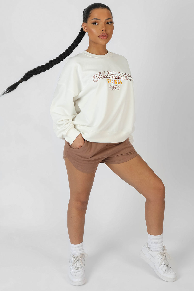 COLORADO SPRINGS OVERSIZED SWEATSHIRT ECRU
