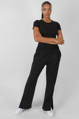 CAP SLEEVE TSHIRT BODYSUIT BLACK