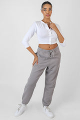 OVERSIZED DRAWSTRING JOGGERS GREY