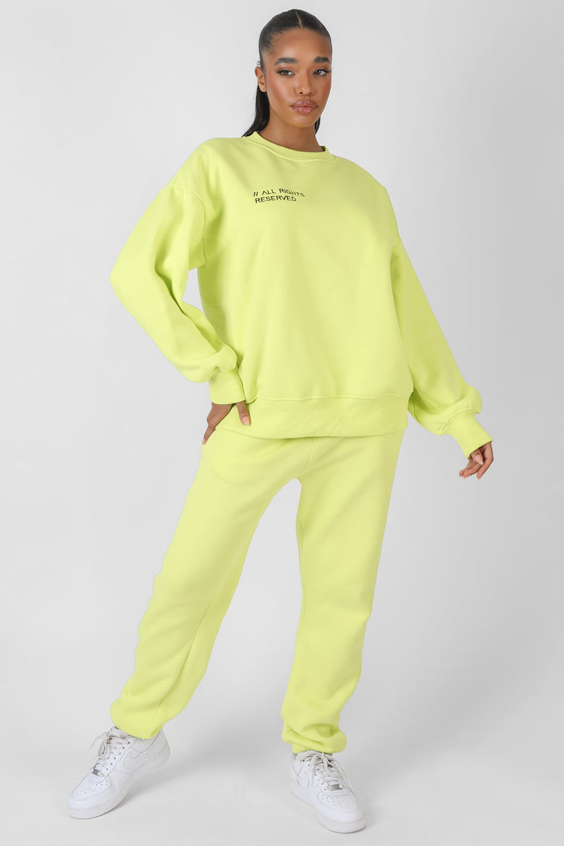 90S OVERSIZED JOGGERS LIME