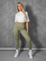 ELASTICATED WAIST CROPPED T-SHIRT WHITE