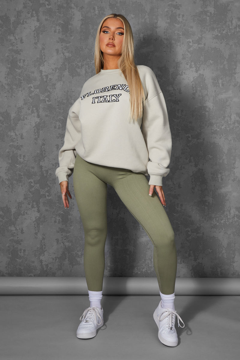 FLORENCE OVERSIZED SWEATSHIRT STONE
