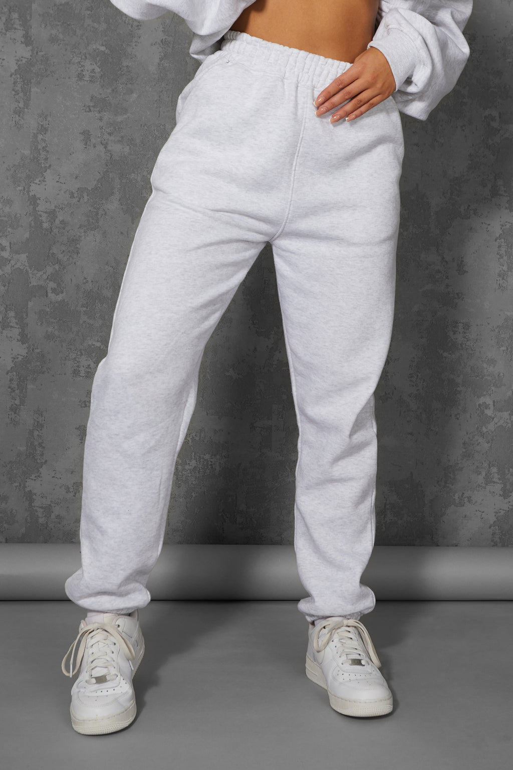 90S OVERSIZED JOGGERS OATMEAL MARL Kaiia