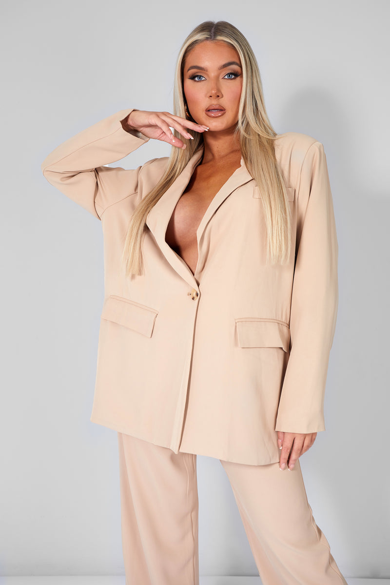 OVERSIZED DAD BLAZER SAND