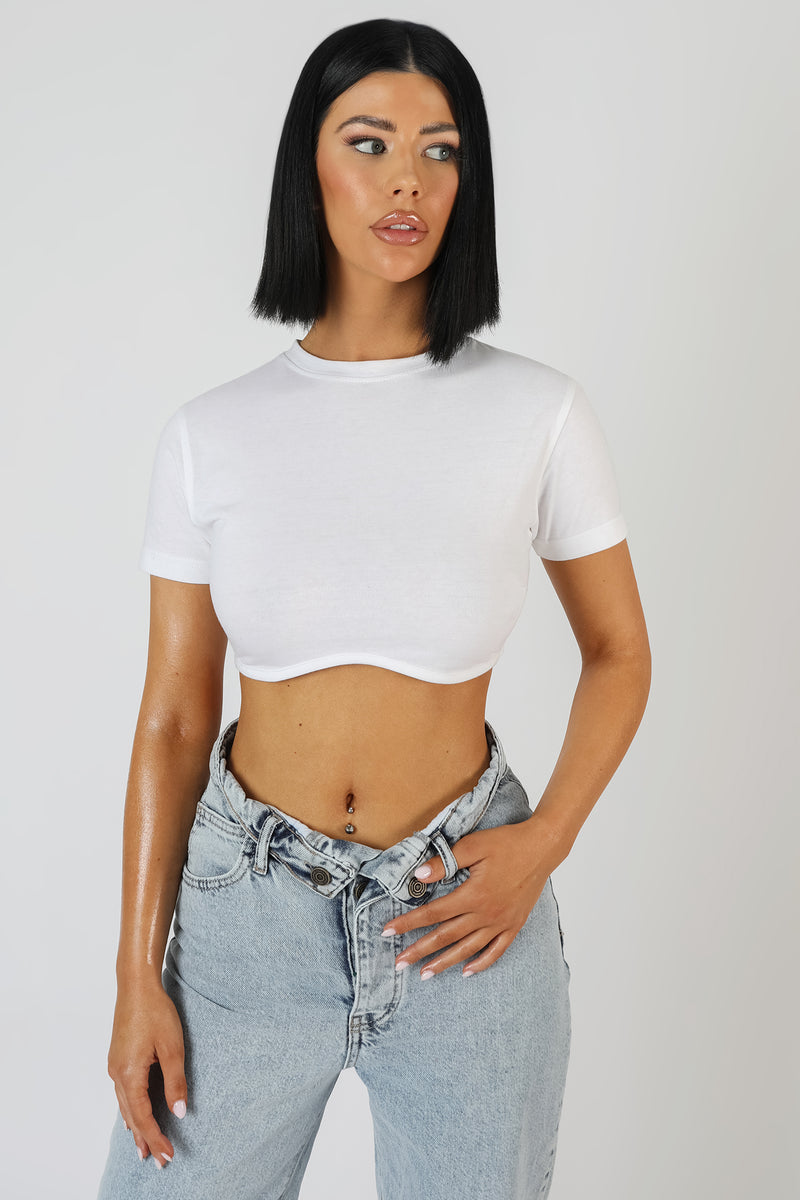 ULTIMATE SHORT SLEEVE UNDERBUST T-SHIRT WHITE