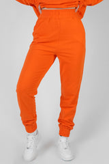 REVERSE PANEL RELAXED JOGGERS ORANGE